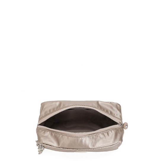 Kipling Gleam Metallic Pouch Väska Beige | SE 1083UZ